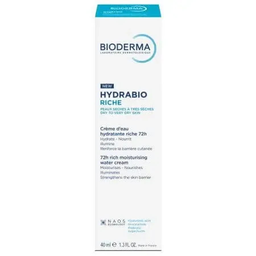 Интенсивный увлажняющий крем на водной основе Hydrabio Riche, 40 мл, Bioderma: цены и характеристики