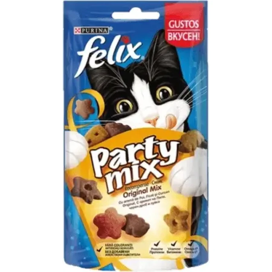 Purina felix Party mix курица, индейка, печень, 60 г: цены и характеристики