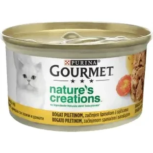 Purina Gourmet Влажный корм для кошек с томатом и шпинатом, 85 г