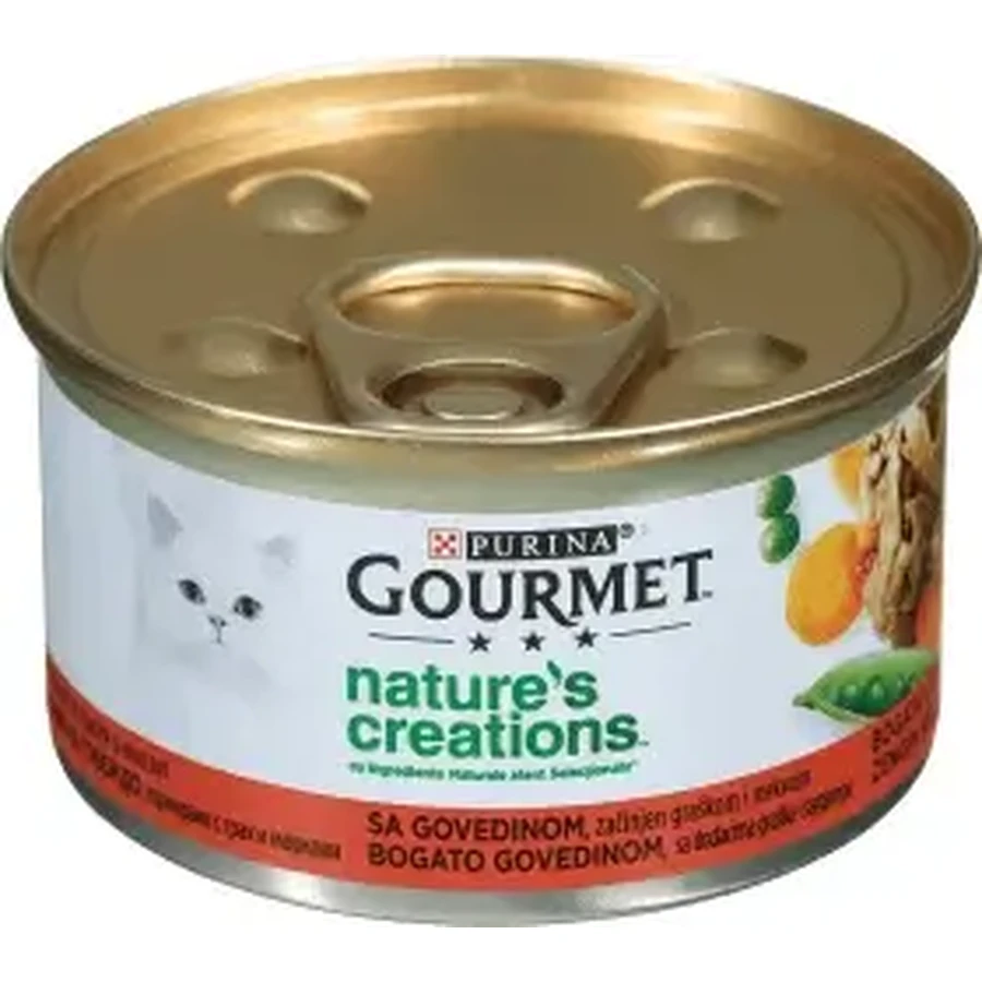 Purina Gourmet Влажный корм для кошек с говядиной и горохом, 85 г: цены и характеристики