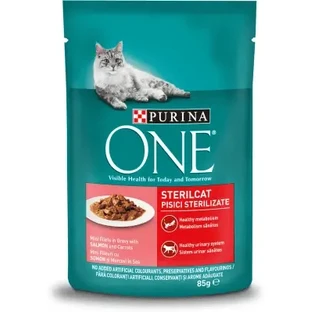Purina One Влажный корм для кошек с лососем, 85 г