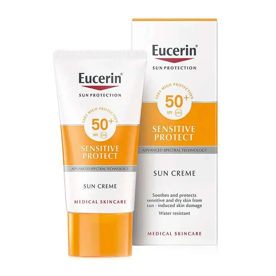 Eucerin Sun 50+ Sensitive Protect Cream 50ml: цены и характеристики