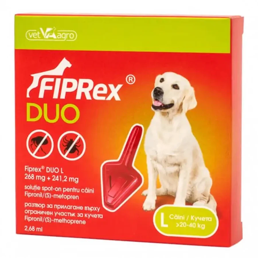 Fiprex Duo L Dog 20-40 кг x 1 антипаразитарная пипетка: цены и характеристики