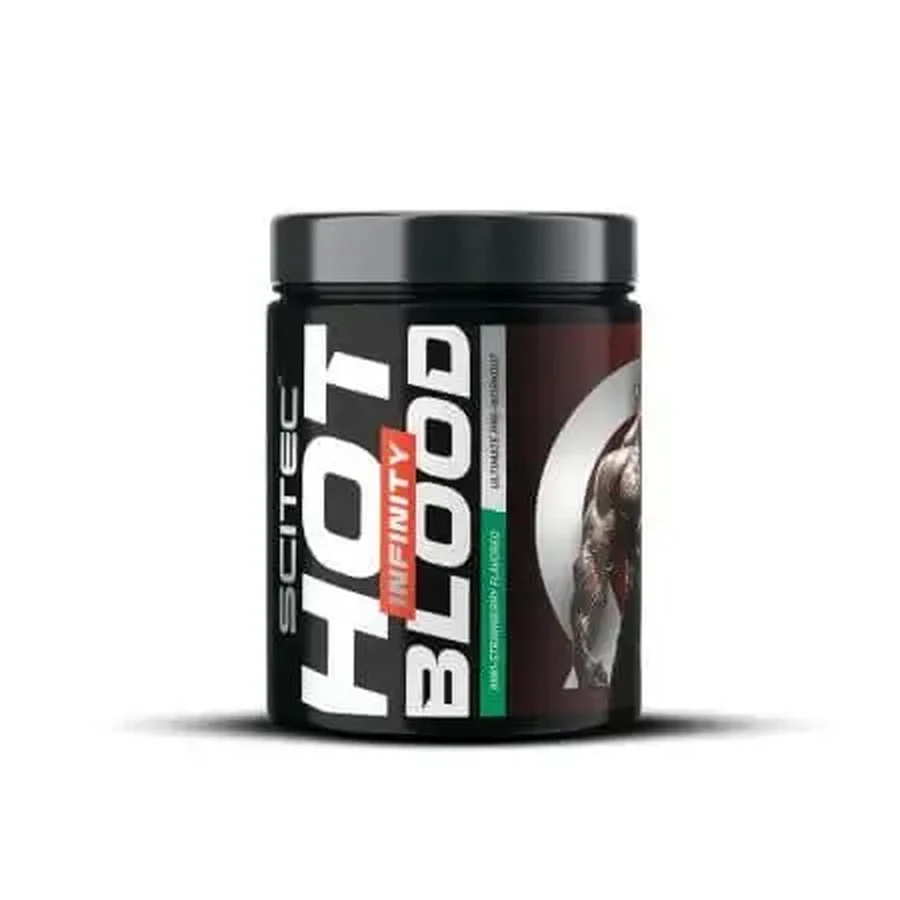 Предтренік з кофеїном Kiwi-Strawberry Hot Blood Infinity, 350 г, Scitec Nutrition: ціни та характеристики
