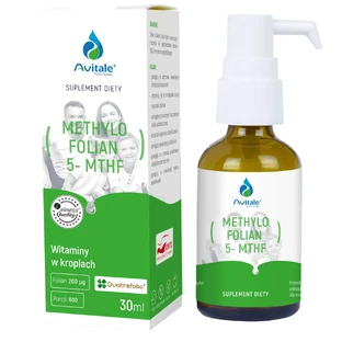 Авітале Метилфолат 5-MTHF, фолієва кислота, краплі, 30 мл