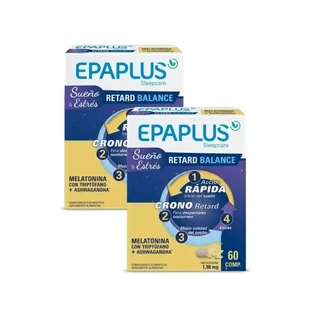 Epaplus Sleepcare Melatonin Retard Balance с триптофаном, 30 грамм, 2X60 таблеток