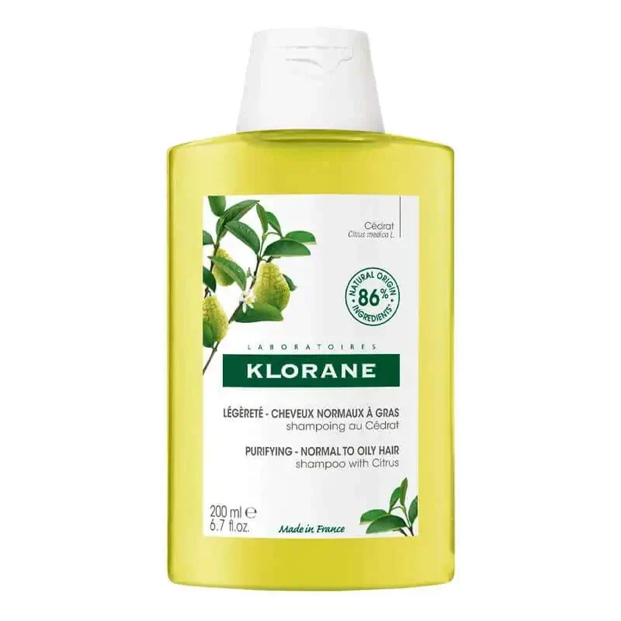 Klorane Шампунь для жирных волос с лимоном 200 мл: цены и характеристики