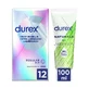Презерватив Durex Invisible Extra Lubricated + лубрикант Naturals (зелений)