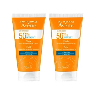 Avene Безмасляный флюид для загара SPF50+ 2х50 мл