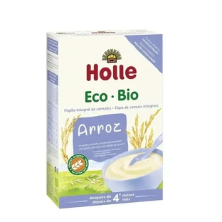Holle Organic Wholegrain Безглютеновая рисовая каша с 4 месяцев, 250 г