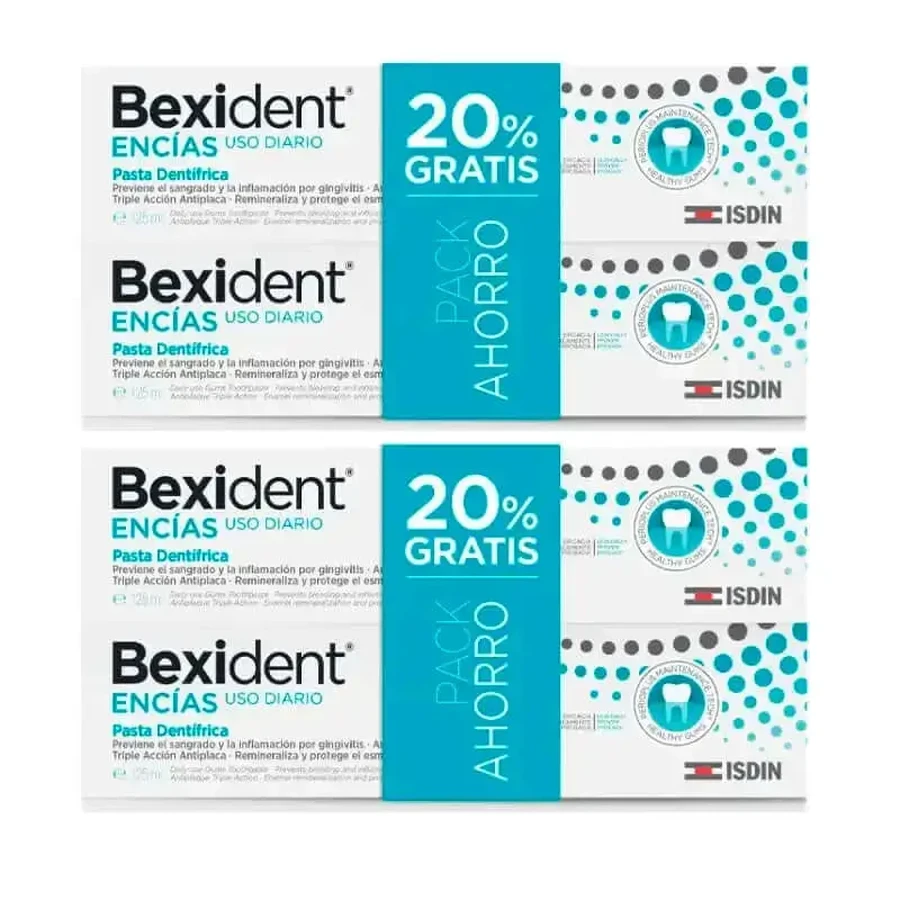 Isdin Bexident Gum Paste Pack 4 x 125 Ml: цены и характеристики