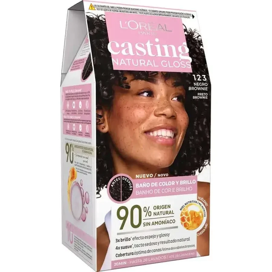 L'Oréal Paris Casting Natural Gloss Цвет и блеск Оттенок 123 Brownie Black 90% натуральный Происхождение.: цены и характеристики
