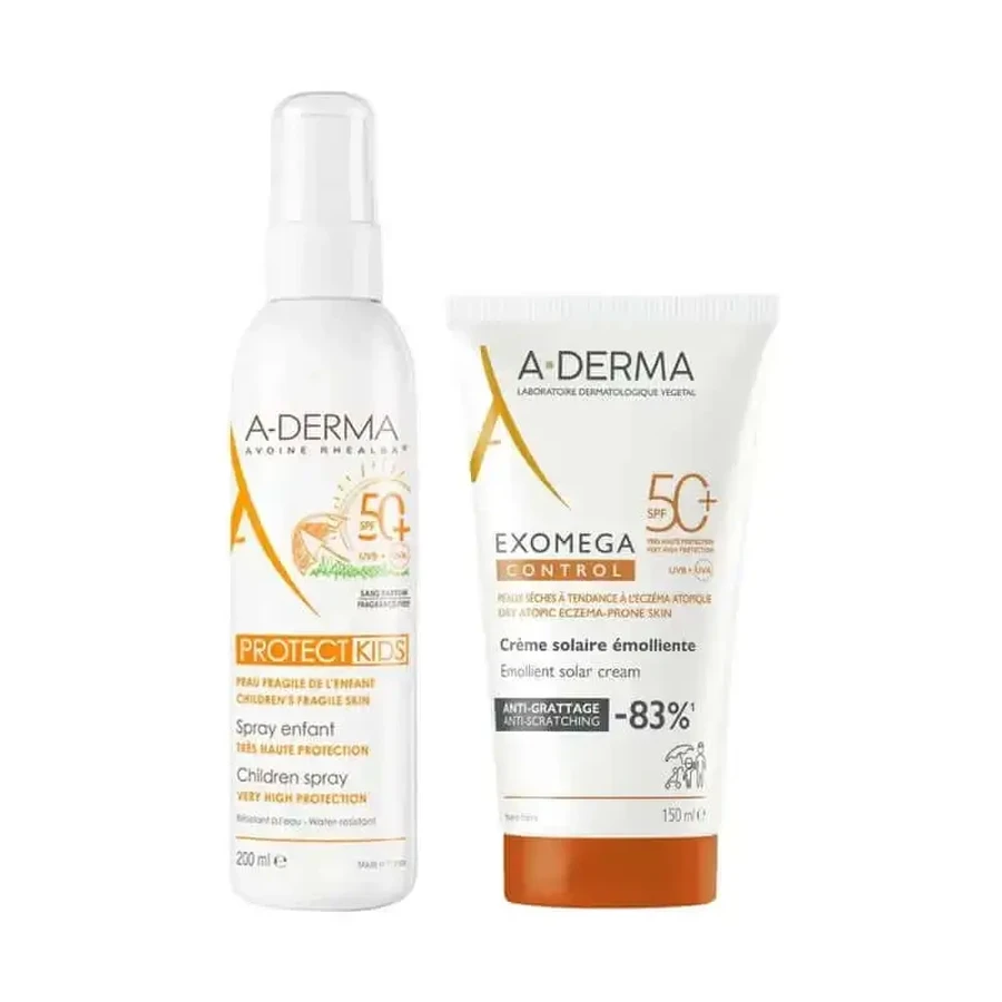 A-Derma Exomega Ctrl Cream Spf 50+ 150Ml Ad + Aderma Protect Children Спрей від сонця Spf 50+ 200 Ml Aderma Protect Children Spf 50+ 200 Ml: ціни та характеристики