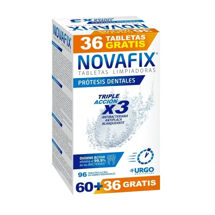 Очищающие таблетки тройного действия Novafix, 96 шт.: цены и характеристики