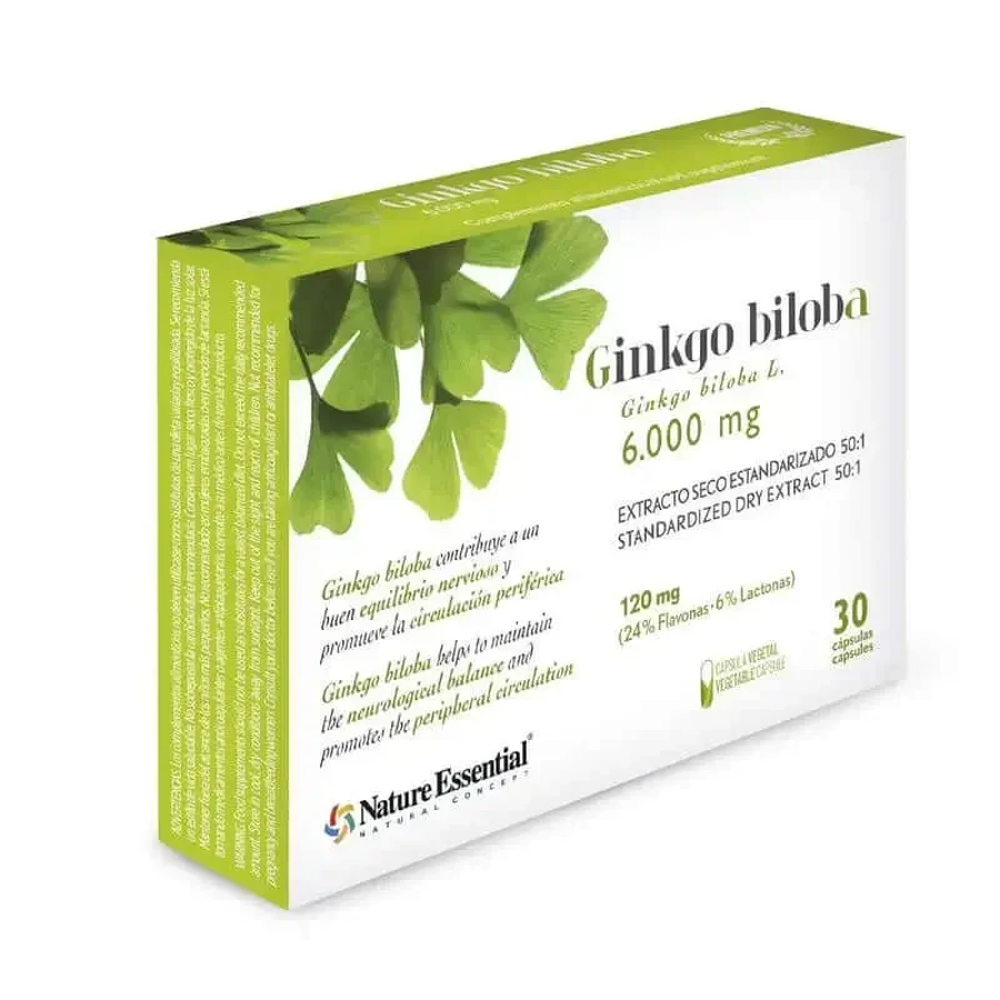 Nature Essential Blister Pack Гінкго білоба, 30 вегетаріанських капсул: ціни та характеристики
