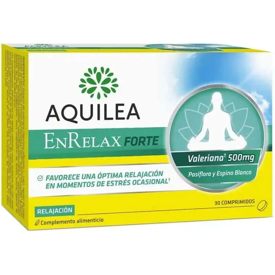 Aquilea Enrelax Forte 500 мг валериана + боярышник + страстоцвет, 30 таблеток: цены и характеристики