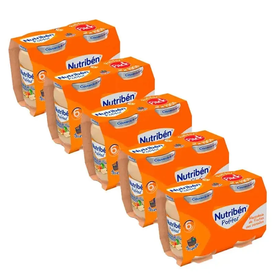 Nutriben Pack Pot Македония Фрукты Злаки 5 X 2 X 190 гр.: цены и характеристики