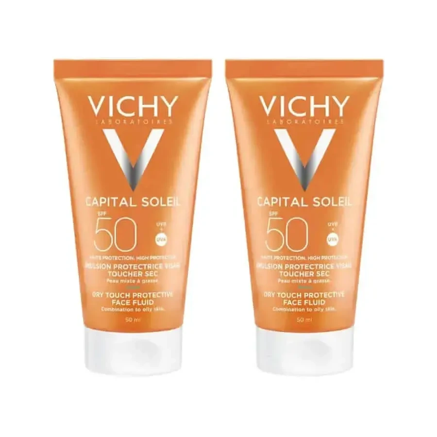 Vichy Duplo Capital Soleil Крем для лица Spf50+, 2X50 мл: цены и характеристики