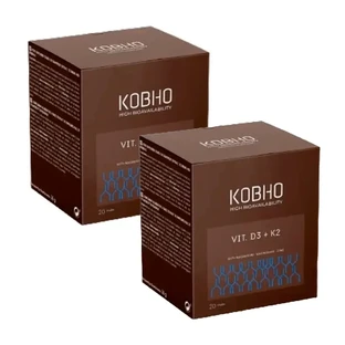 Kobho Labs Duplo Вітамін D3 + K2 добавка, 2 x 20 флаконів