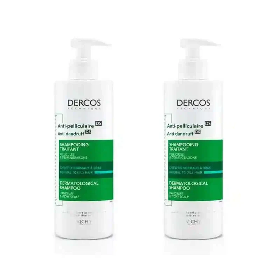 Vichy Dercos Technique Шампунь против жирной перхоти, 2X390 мл: цены и характеристики