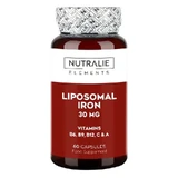 Nutralie Ліпосомальне залізо 30 мг + B6 + B12 Втома і втома, 60 капсул