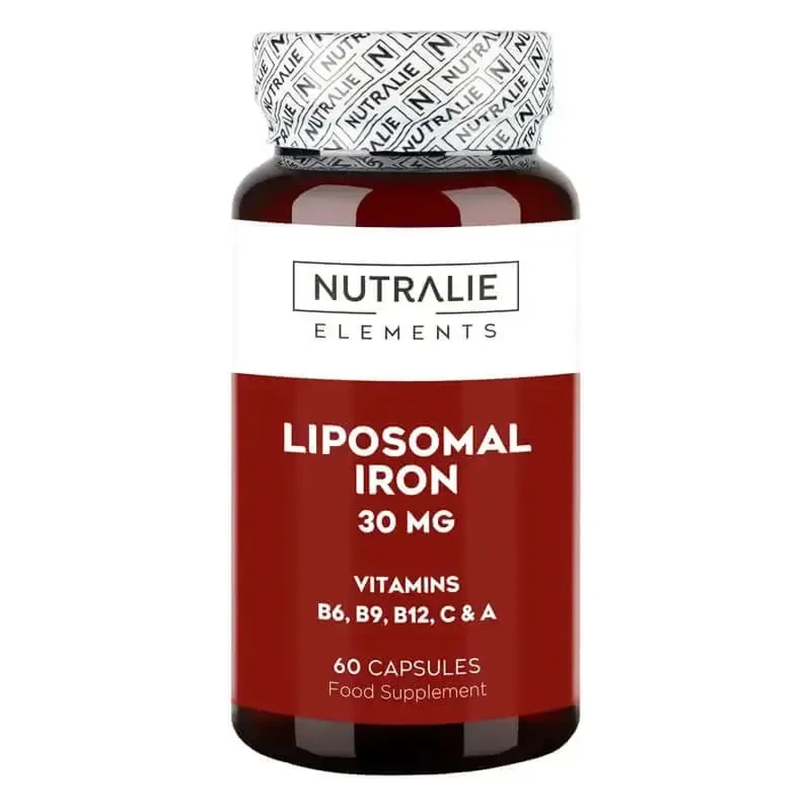 Nutralie Ліпосомальне залізо 30 мг + B6 + B12 Втома і втома, 60 капсул: ціни та характеристики