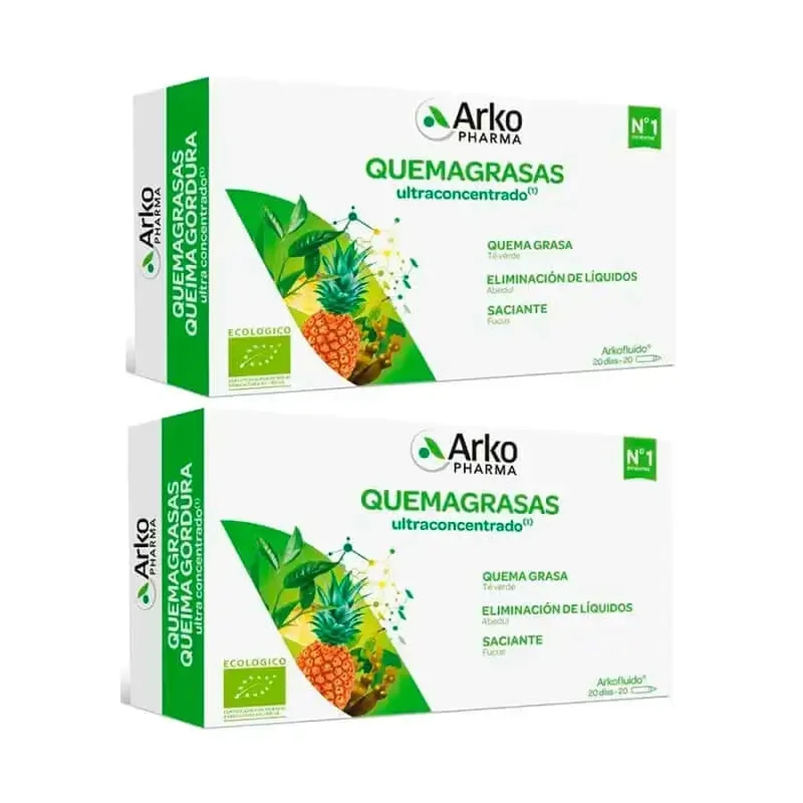 Arkopharma Arkofluido Ultraconcentrate Жиросжигатель, 2X20 флаконов: цены и характеристики