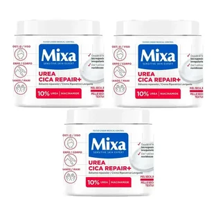 Mixa Потрійна сечовина Cica Repair+ Відновлювальний кондиціонер для сухої, грубої та нерівної шкіри 3 x 400 мл