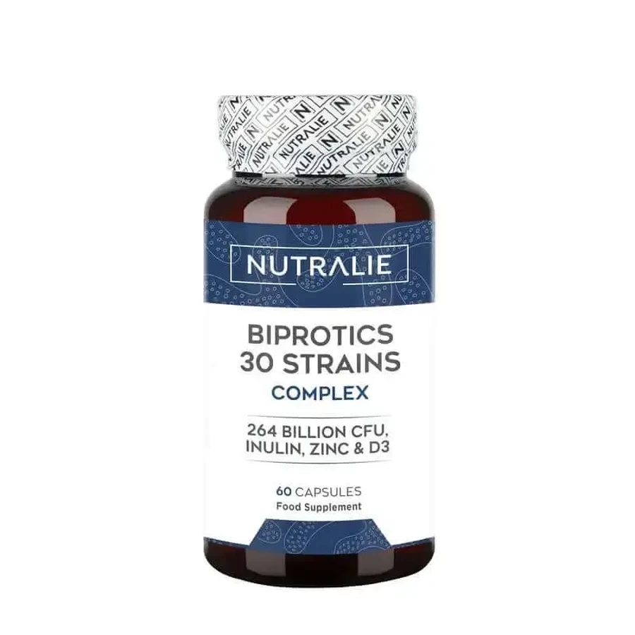 Пробіотик Nutralie 30 штамів 264 Billion Ufc Biprotics, 60 капсул: ціни та характеристики