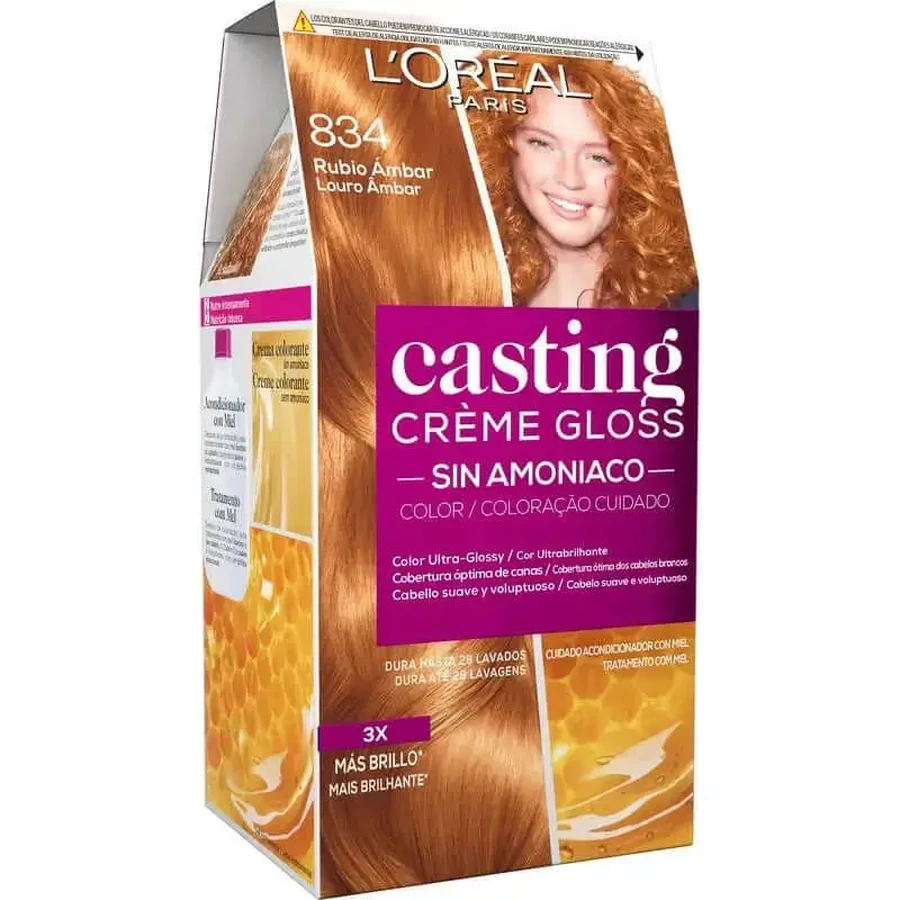 L'Oréal Paris Casting Creme Gloss Colour Bath 834 Бурштиновий блондин: ціни та характеристики
