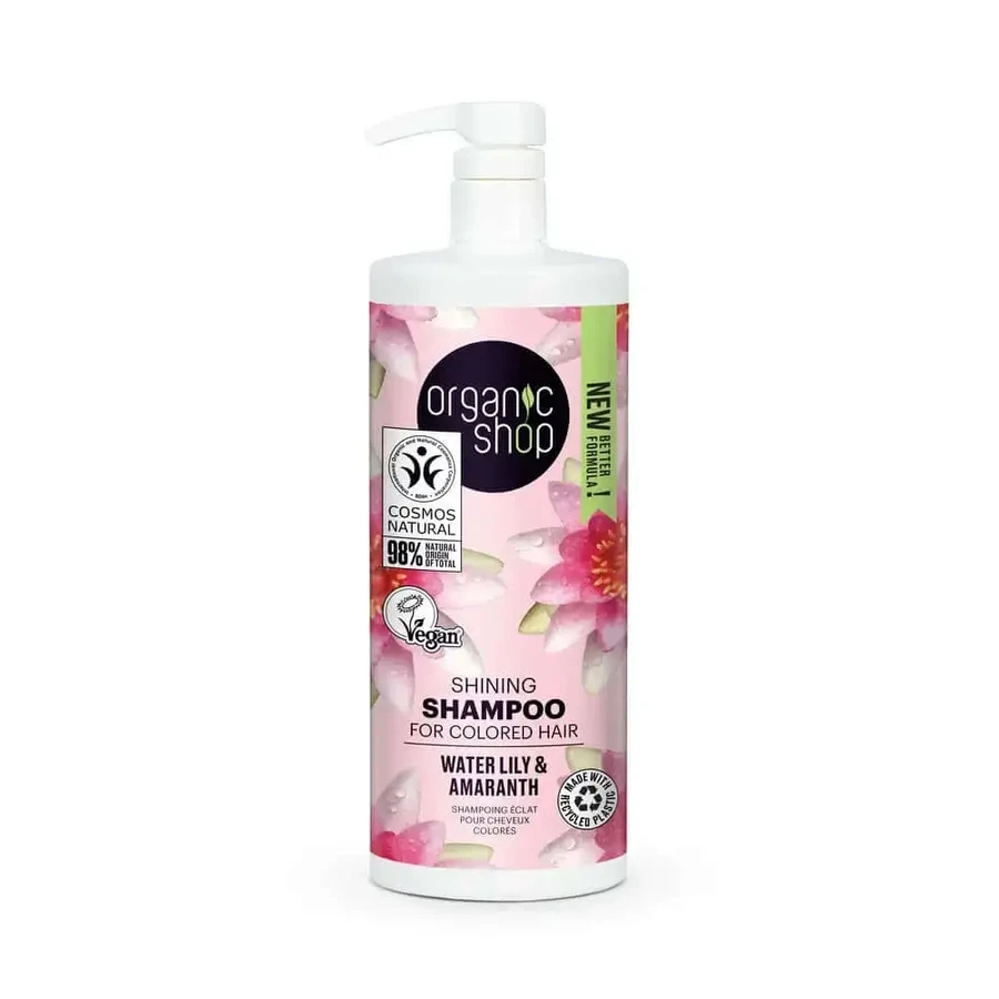 Organic Shop Shine Шампунь для фарбованого волосся з горіхом та амарантом, 1000 мл: ціни та характеристики