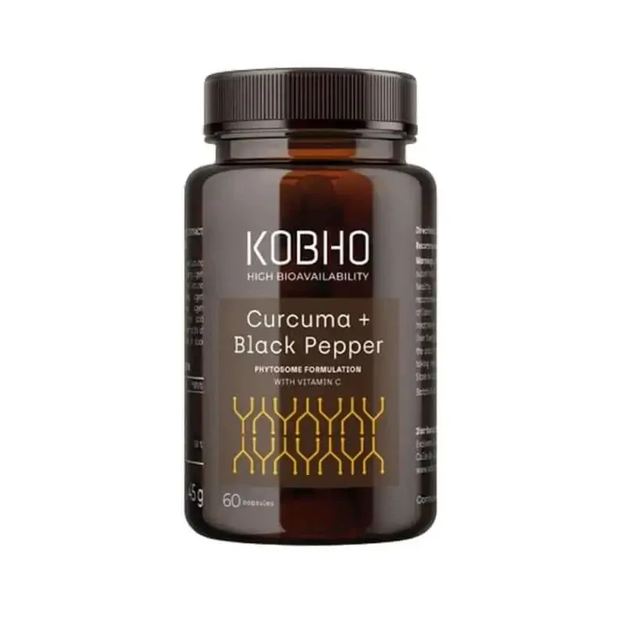 Добавка Kobho Labs Турмерик + черный перец, 60 капсул: цены и характеристики