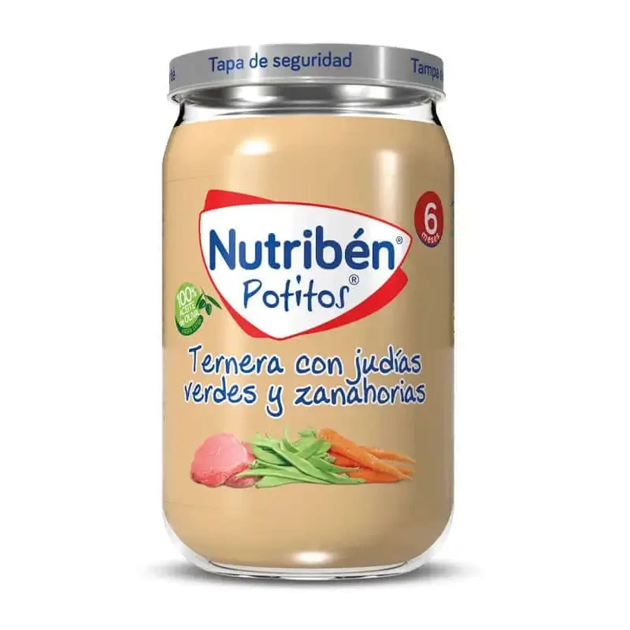 Nutribén Potito Говядина с зеленой фасолью и морковью, 235 г.: цены и характеристики