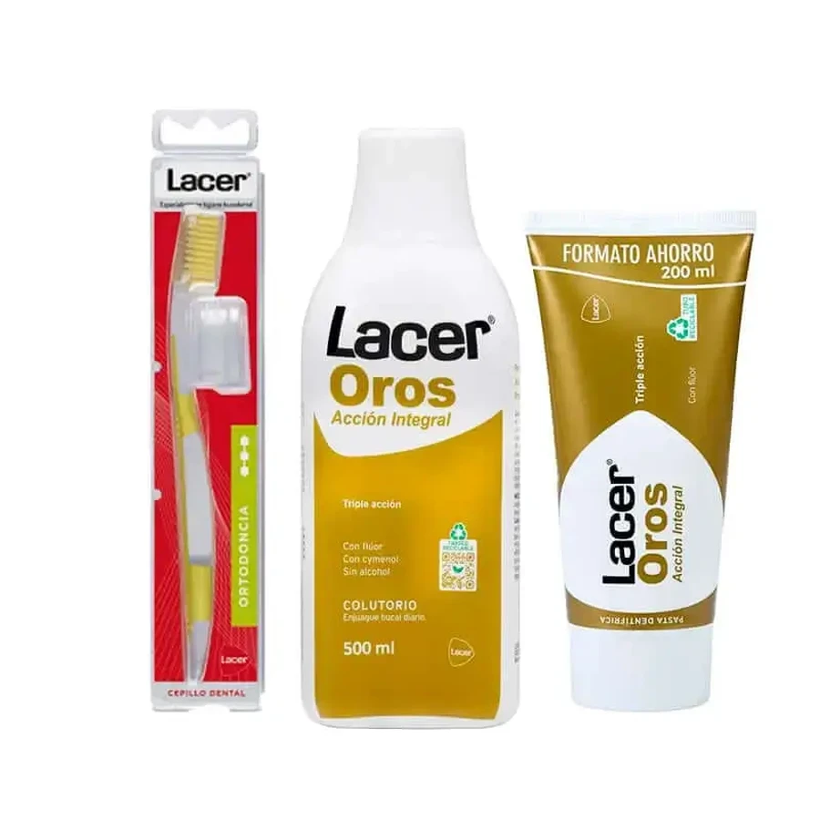 Lacer Ortolacer Pack (ополіскувач для порожнини рота + зубна паста + зубна щітка): ціни та характеристики