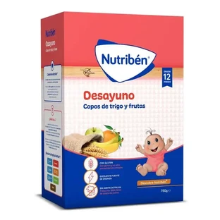 Nutribén Papilla Хлопья для завтрака пшеничные с фруктами, 750 г