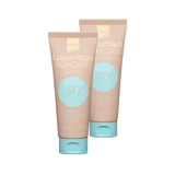 InterMed Luxurious SunCare Солнцезащитный крем для лица SPF50 натуральный бежевый 2х75 мл