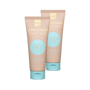 Сонцезахисний крем для обличчя InterMed Luxurious SunCare SPF50 Натуральний бежевий 2х75мл