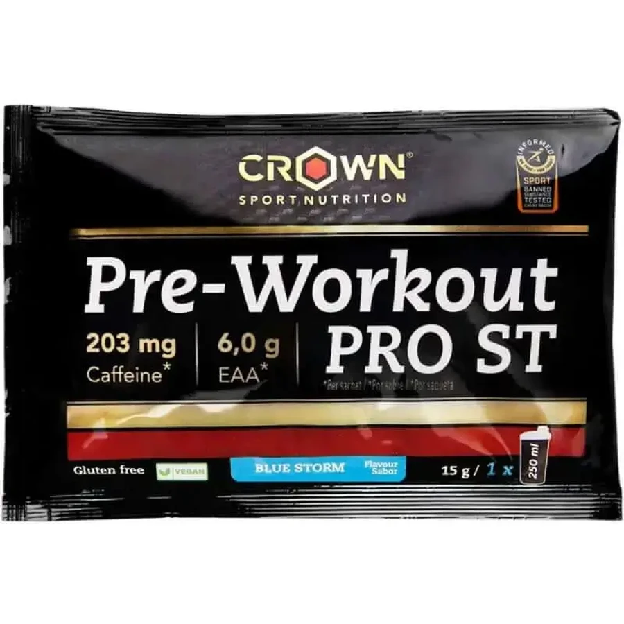 Crown Sport Nutrition Pre Workout Pro St Blue Storm Single Dose, 15 г: цены и характеристики
