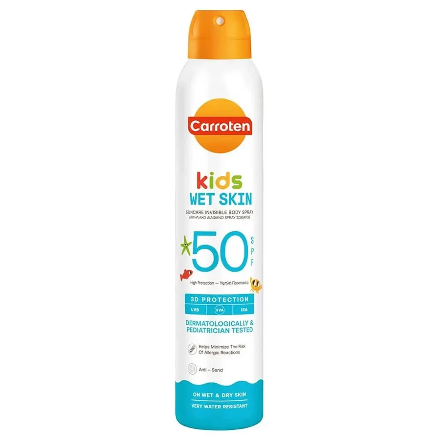 Carroten Kids Wet Skin Suncare Невидимый спрей для тела 3D защита SPF50 200 мл: цены и характеристики