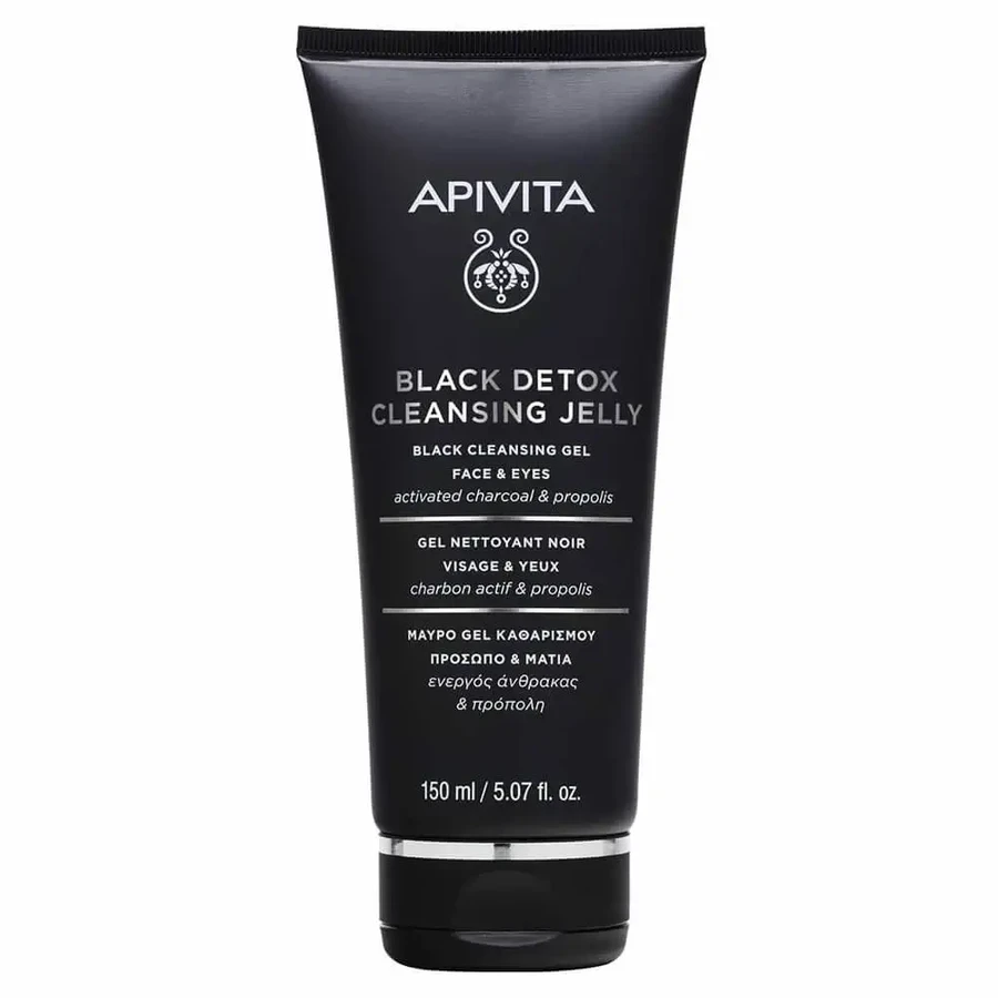 Apivita Black Detox Очищающее желе с активированным углем и прополисом 150 мл: цены и характеристики
