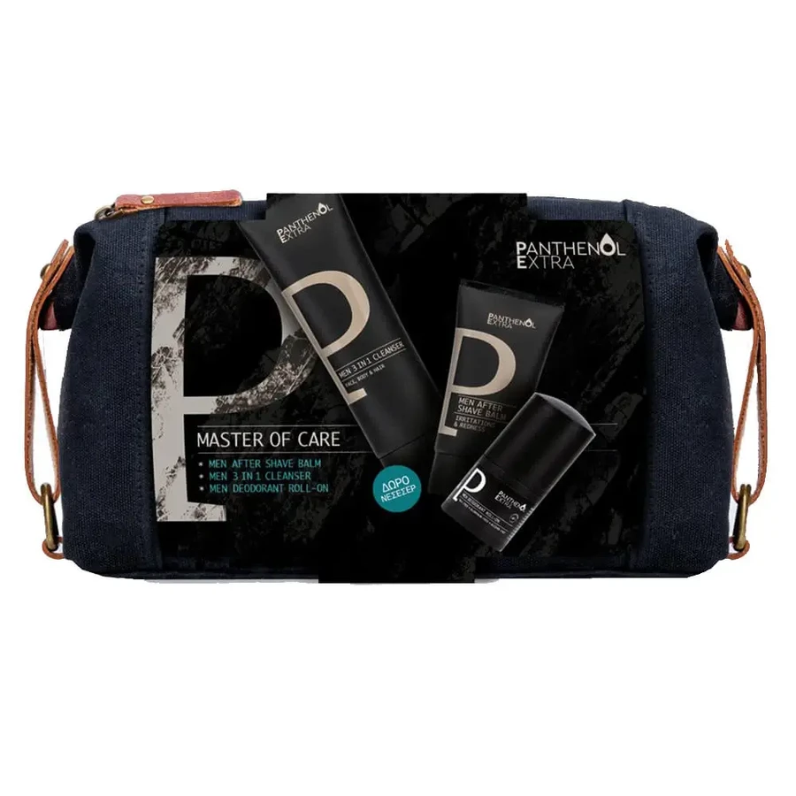 Пантенол Extra Promo Pack Master of Men с очищающим средством 3 в 1 200 мл, бальзамом после бритья 75 мл и роликовым дезодорантом 50 мл: цены и характеристики