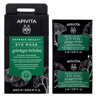 Apivita Express Beauty Маска для повік від темних кіл та мішків з гінкго білоба 2х2 мл