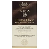 Apivita My Colour Elixir Перманентная краска для волос N5,35 Светло-коричневый медовый махагон