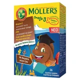Moller's Omega 3 для дітей 36 рибних желейних кусочків з рибною колою