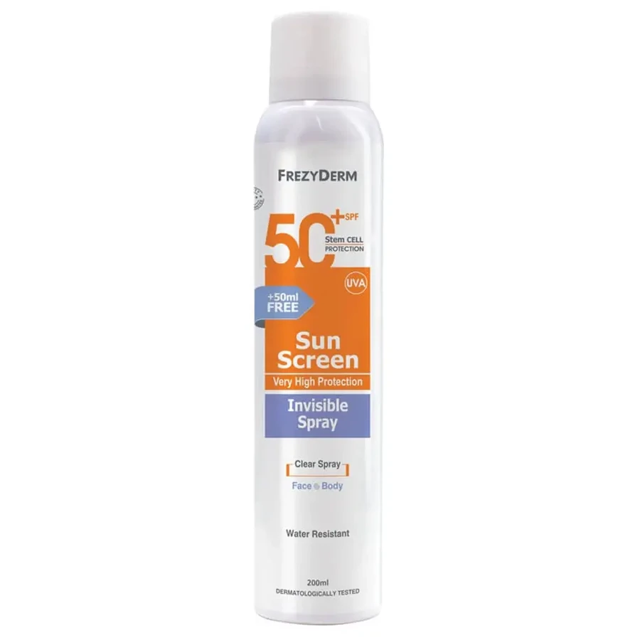 Frezyderm Невидимий сонцезахисний спрей Spf50+ 200мл: ціни та характеристики