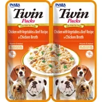 INABA Churu Dog Twin, XS-XL, курятина та яловичина, беззерновий вологий корм для собак у пакетиках, (в супі), 80г: ціни та характеристики