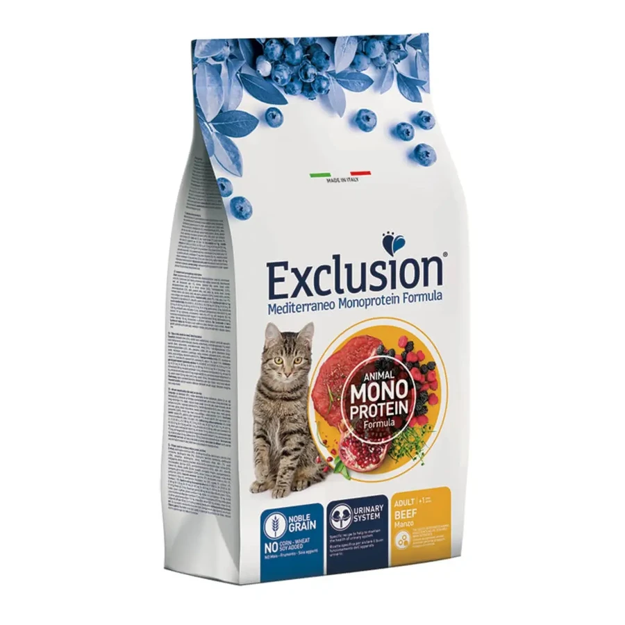 EXCLUSION Mediterraneo Mediterraneo Monoprotein, яловичина, сухий корм для котів з одним білком, 1,5 кг: ціни та характеристики