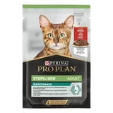 PURINA Pro Plan Sterilised Maintenance, яловичина, вологий корм у пакетиках для стерилізованих котів, (в соусі), 85 г