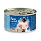 BRIT Premium By Nature, Форель и печень, консервированный влажный беззерновой корм для кошек, (паштет), 200 г