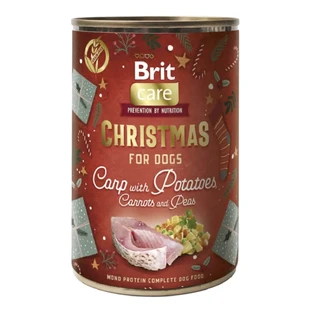 BRIT Christmas Monoprotein, XS-XL, Карп и картофель, консервы с одним белком, беззерновой влажный корм для собак, (паштет), 400г